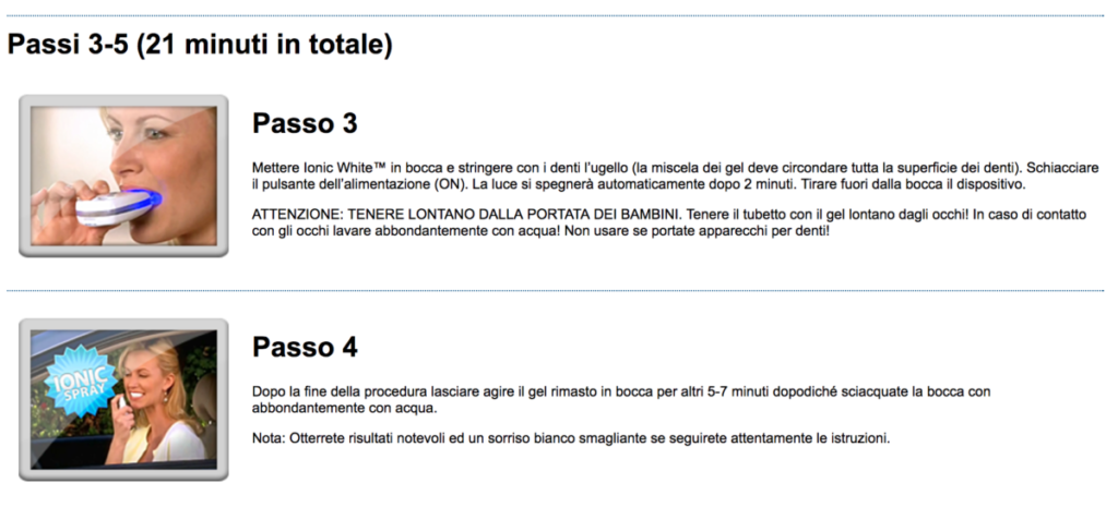 UTILIZZO ionic white passo 3 e 4 UTILIZZO ionic white passo 3 e 4