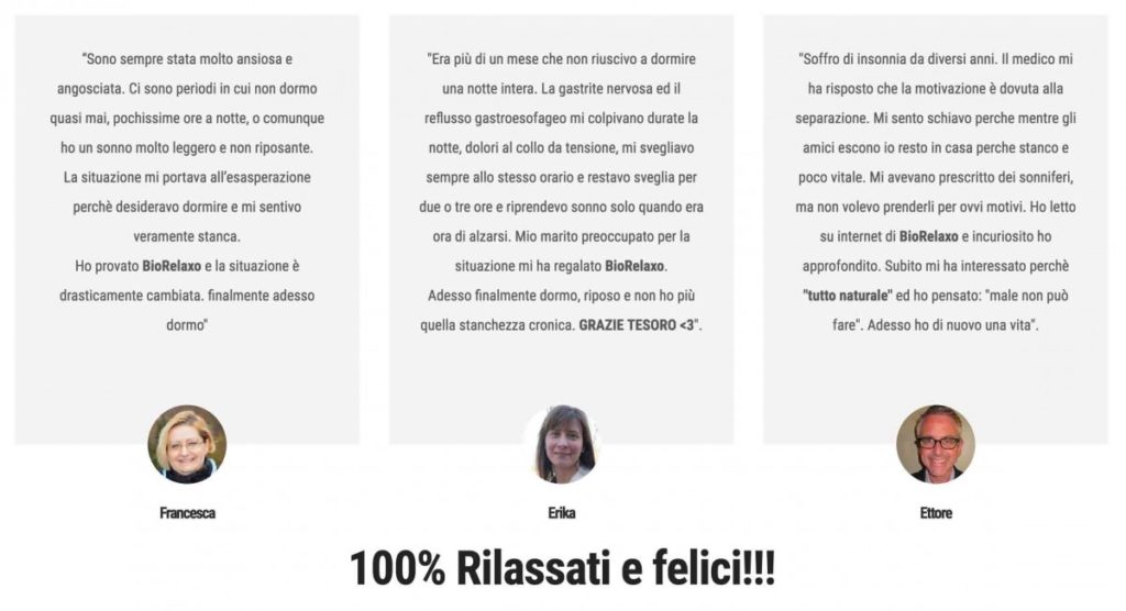 testimonianze bio relaxo testimonianze bio relaxo