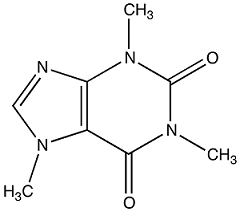 Molecola della caffeina Molecola della caffeina