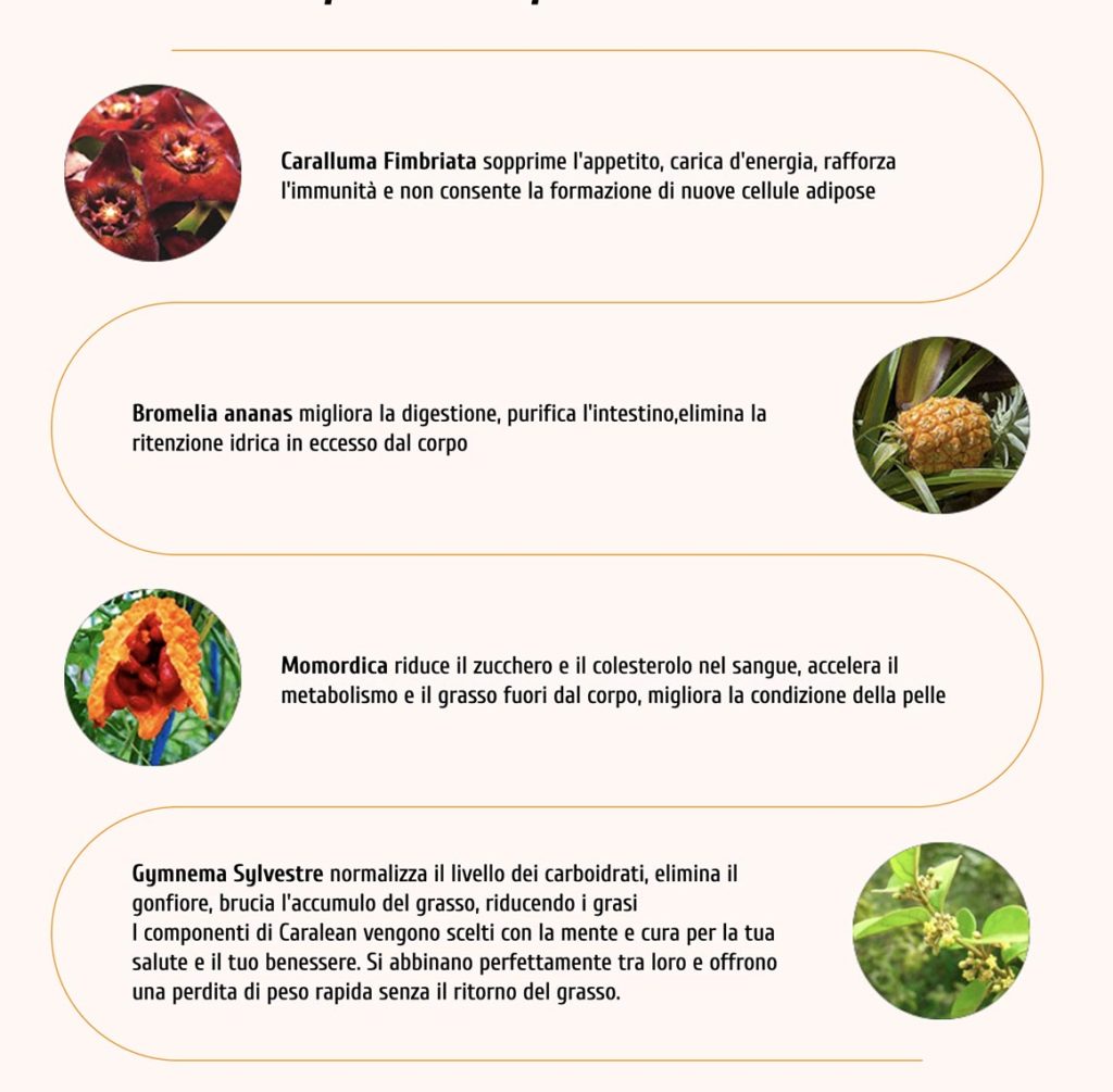 Ingredienti Caralean